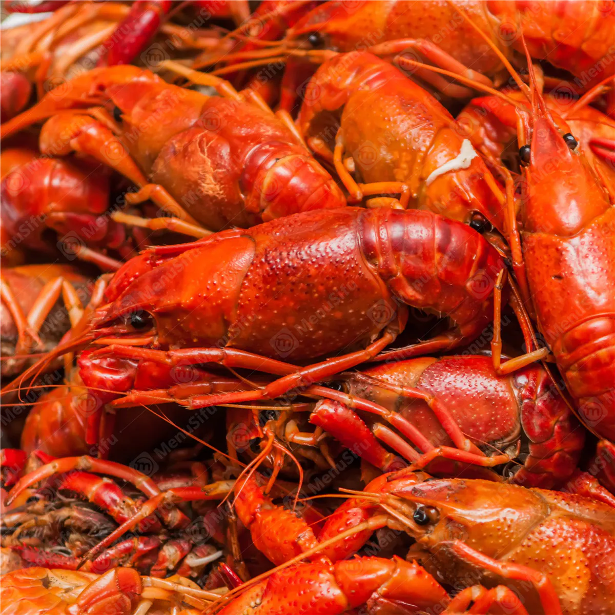 Boiled crawfish, seasoned and ready to eat at Ocean Crab Marysville, a Seafood Restaurant in Marysville
